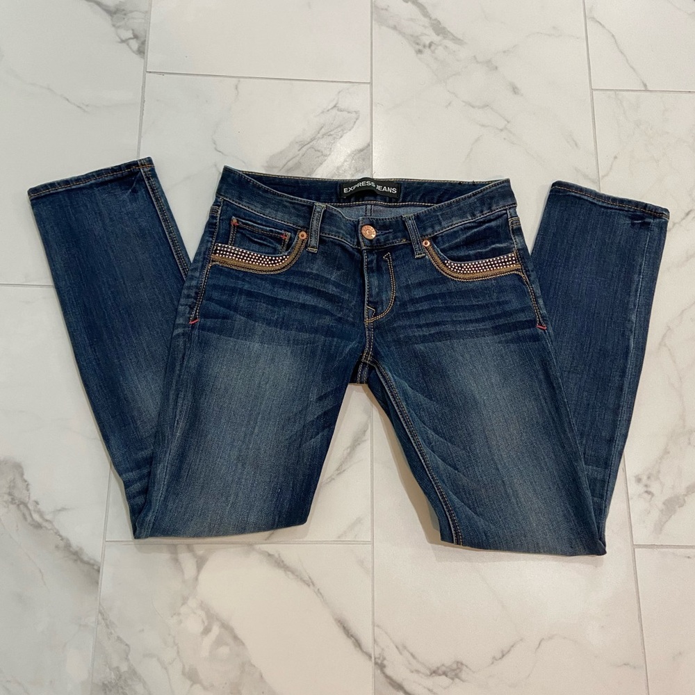 Express low rise skinny jeans